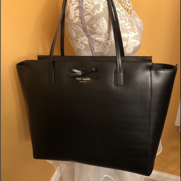 Kate spade tote black bow large - Picture 1 of 16
